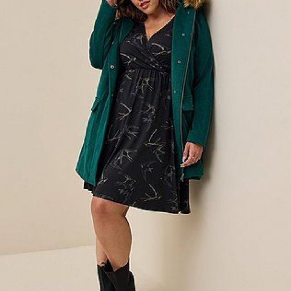 Torrid bird print dress 00